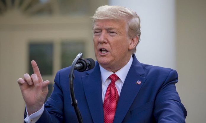 President Trump Holds Daily Coronavirus Task Force Briefing In Rose Garden Trump trong cuộc họp báo tại Nhà Trắng hôm 29/3. Ảnh: AFP.
